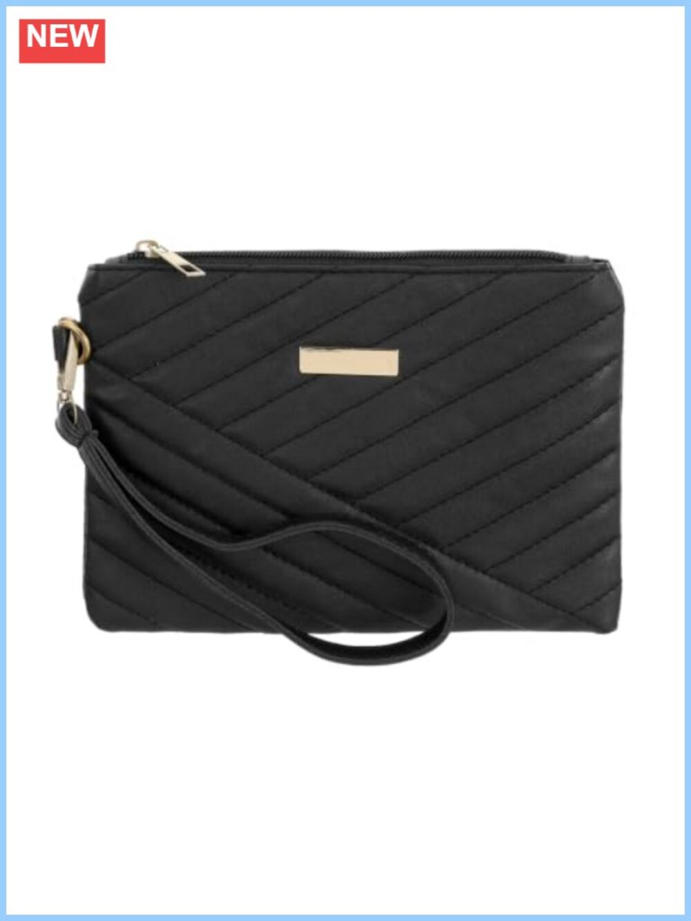 PU Leather Wristlet Wallets Quilted Wristlet Purse for Women
